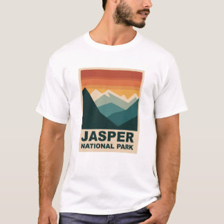 Jasper National Park Minimalist Outdoor Design T Shirt