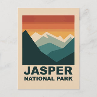 Jasper National Park Minimalist Outdoor Design Vykort