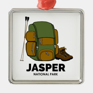 Jasper National Park-ryggsäck Julgransprydnad Metall