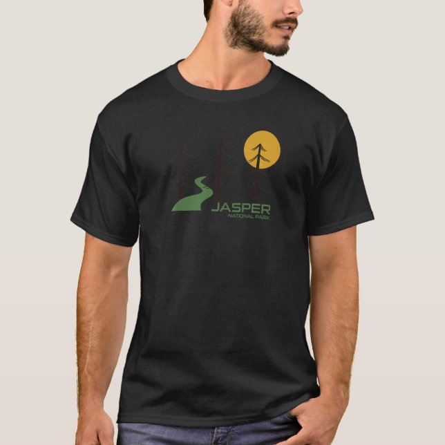Jasper National Park Trail Premium T Shirt (Framsida)