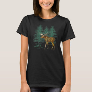 Jasper nationalpark Alberta Kanada Moose Träd So T Shirt