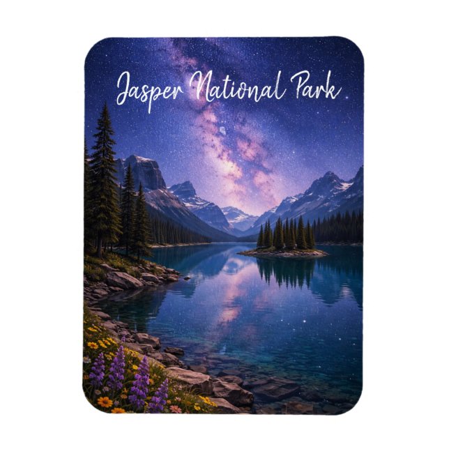 Jasper Nationalpark Kanada nattetid Magnet (Vertikal)
