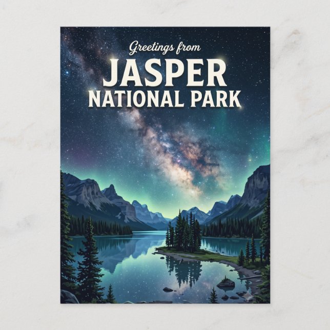 Jasper nationalpark Kanada Vykort (Framsida)