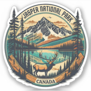 Jasper nationalpark kanadensiska resorter klistermärken
