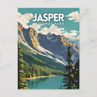 Jasper nationalpark Nostalgic Vintage resor Art Vykort