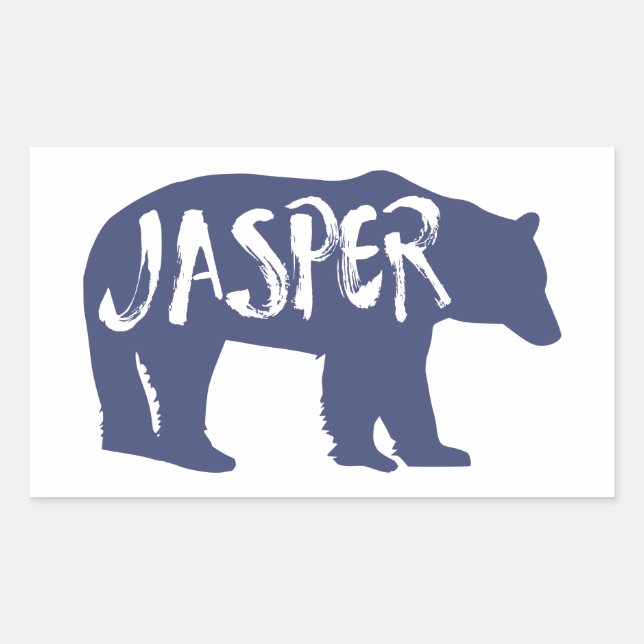 Jasper nationalpark rektangulärt klistermärke (Framsida)