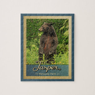 Jasper nationalpark Vintage resor Bear Pussel