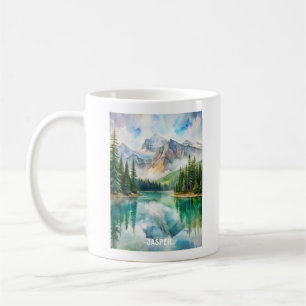 Jasper nationalparkens vattenfärgsmålning kaffemugg