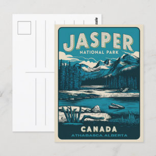 Jasper Nationla Park alberta canada vintage gifts Vykort