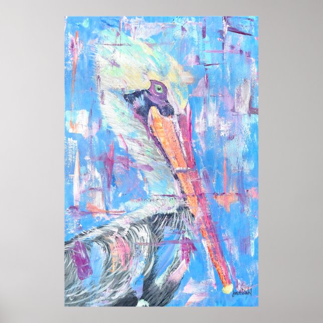 Jasper Pelican Konsttryck - Av Just Dahl  Poster (Framsidan)