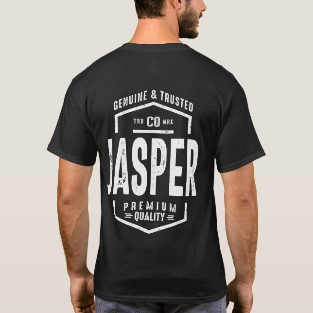 Jasper Personlig Namn Birthday Gift T Shirt (Baksida)