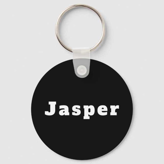 Jasper schwarz weiß nyckelring (Framsida)