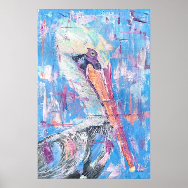 Jasper the Big Head Pelican - av Just Dahl Poster (Framsidan)