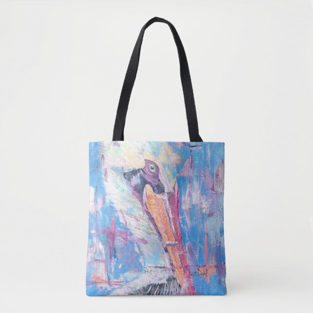 Jasper the Pelican Tote Bag Tygkasse (Framsida)