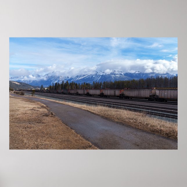 Jaspers Scenia Railway och Snö Peaks Poster (Framsidan)