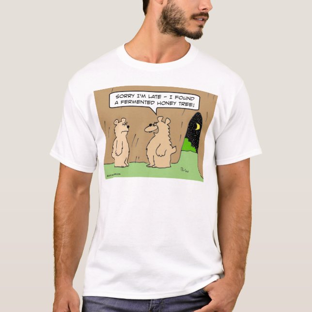 jäst honungträd för fyllerist björn tee shirt (Framsida)