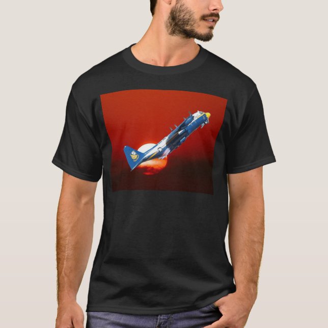 JATOEN för blåttänglar C-130 tar av T-shirt (Framsida)
