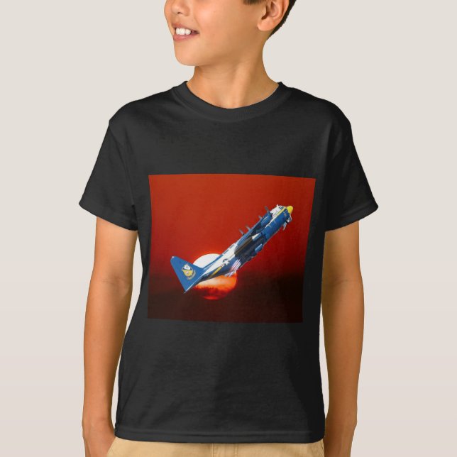 JATOEN för blåttänglar C-130 tar av Tee Shirt (Framsida)