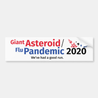 Jätte- asteroid-/influensaPandemicbildekal 2020 Bildekal