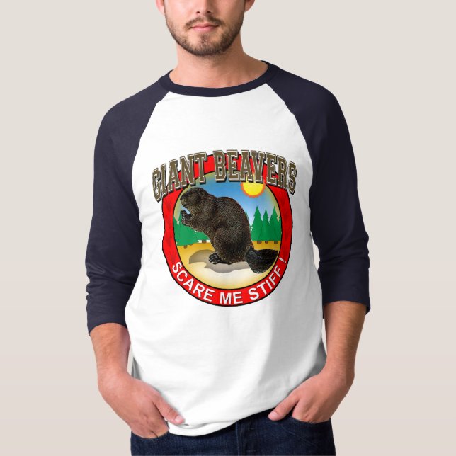 JÄTTE- BÄVER TEE SHIRT (Framsida)