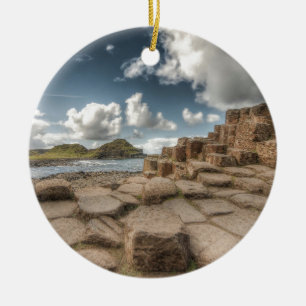 Jätte Causeway som är nordlig - ireland Julgransprydnad Keramik