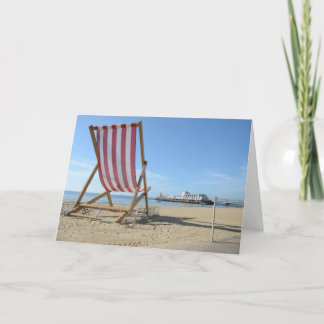 JÄTTE DECKCHAIR, BOURNEMOUTH STRAND, DORSET, UK KORT
