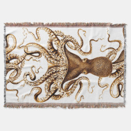 Jätte- havstioarmad bläckfiskett slags filt