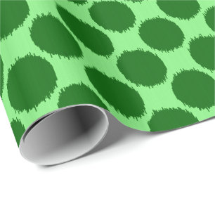 Jätte- Ikat pricker, limefrukt- och smaragdgrönt Presentpapper