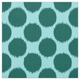 Jätte- Ikat pricker, turkos och aqua Tyg