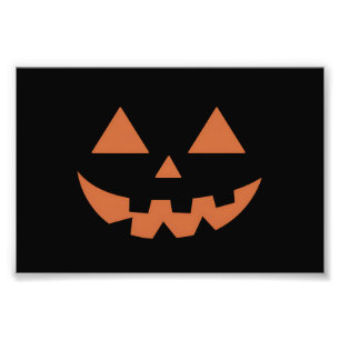 Jätte Jack O' Lantern-ansikte Halloween-pumpa Fototryck