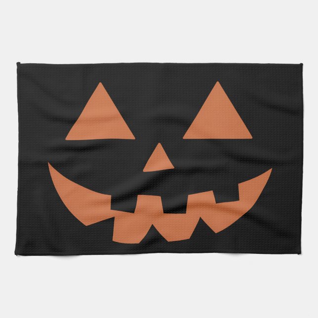 Jätte Jack O' Lantern Halloween-pumpa  Kökshandduk (Horisontell)