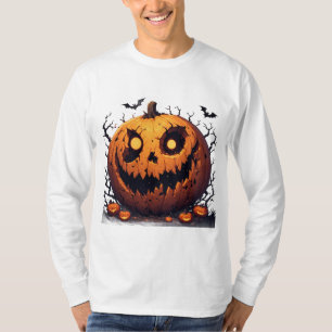 Jätte Jack O Lantern Med Onda Halloween Grin  T Shirt