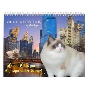 Jätte- katter satte Chicago under siege! Kalender