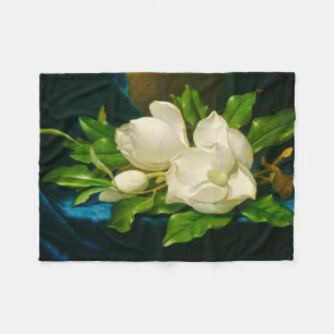 Jätte- MagnoliasMartin Johnson Heade konst Fleecefilt
