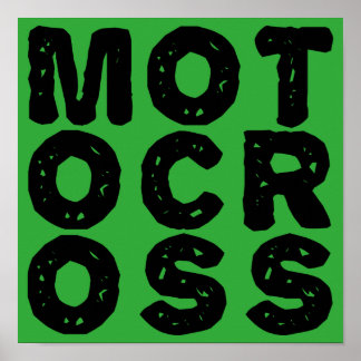 Jätte Motocross Logotyp Dirt Bike Affisch Skylt