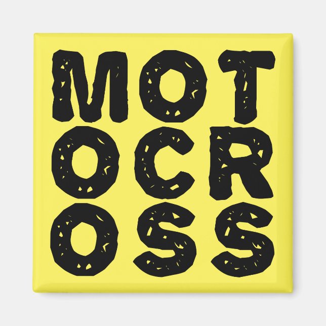 Jätte Motocross Logotyp Dirt Bike Kylskåpsmagnet (Framsidan)
