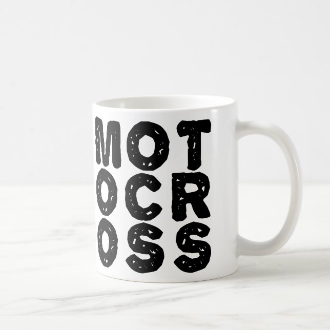 Jätte Motocross Logotyp Smutsig Cykel Mugg Eller R (Höger)