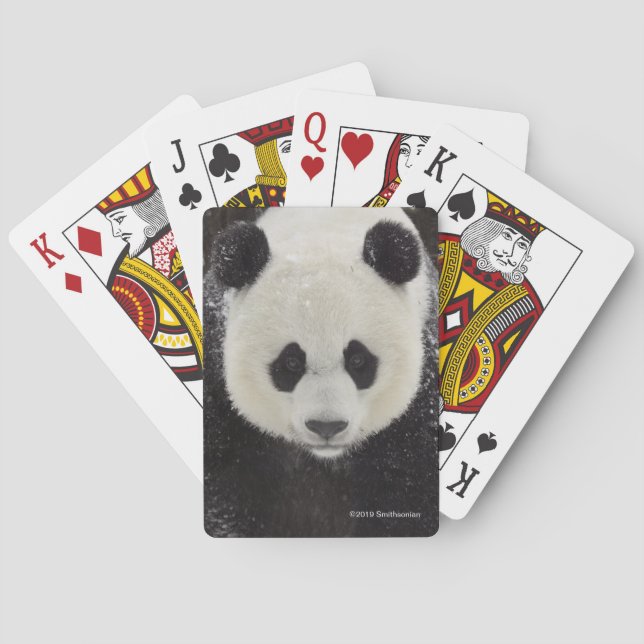 Jätte- Panda i snö Casinokort (Baksidan)