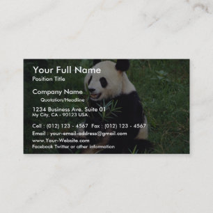 Jätte- panda, Sichuan landskap, china Visitkort