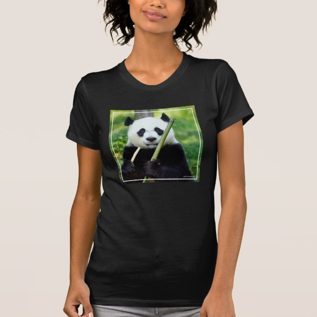 Jätte- Pandainnehavbambu T Shirt (Framsida)