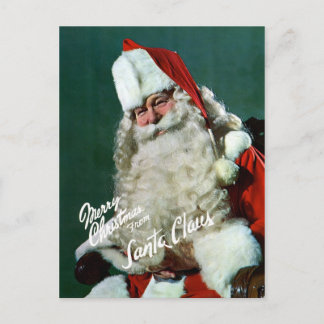 Jätte-Posta kortet - god jul från Santa Helg Vykort