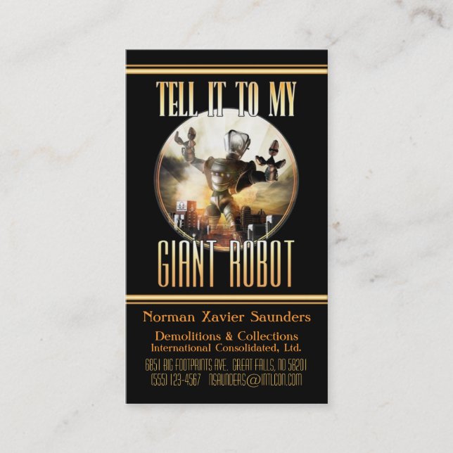 Jätte- robotvisitkort visitkort (Framsida)