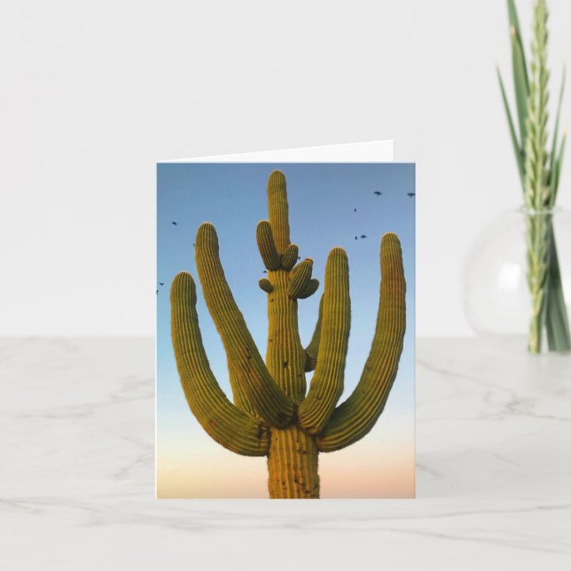 jätte saguaro notecard (blank insida) kort (Framsida)