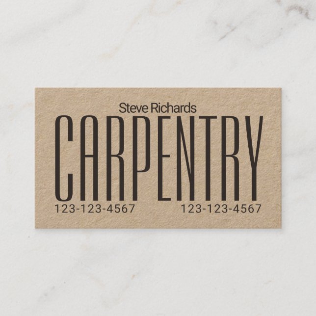 Jätte sätta en klocka på stativ ut visitkort (Framsida)