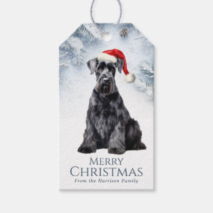 Jätte Schnauzer Hund Presentkort Presentetikett
