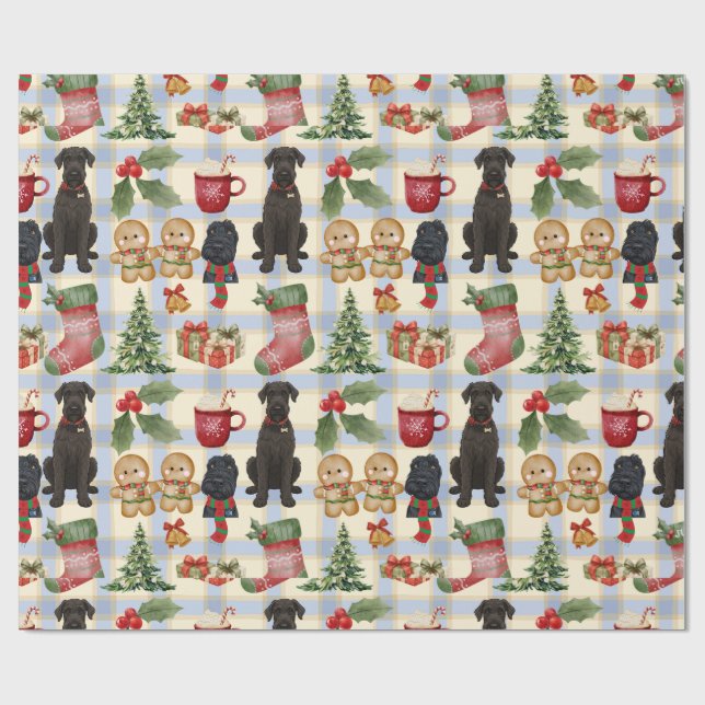 Jätte Schnauzer julinpaketspapper Presentpapper (Platt)