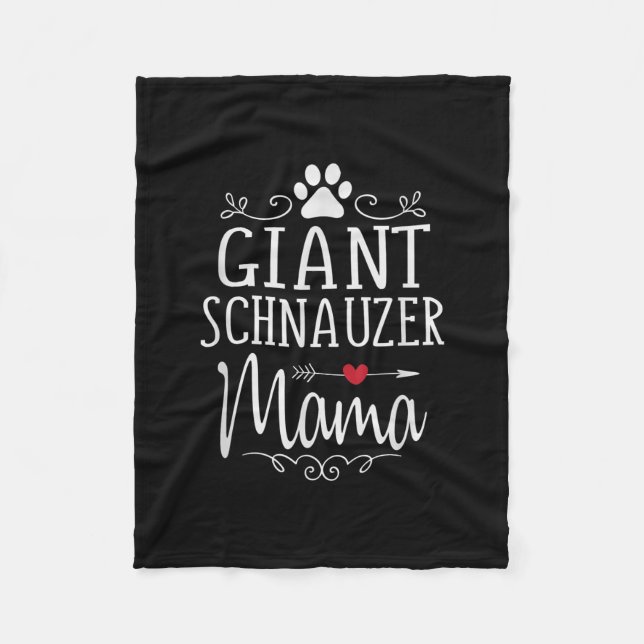 jätte schnauzer mamma - rolig schnauzer älskare-gå fleecefilt (Framsidan)