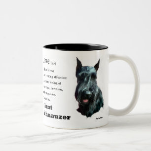 Jätte Schnauzer-presenter Två-Tonad Mugg
