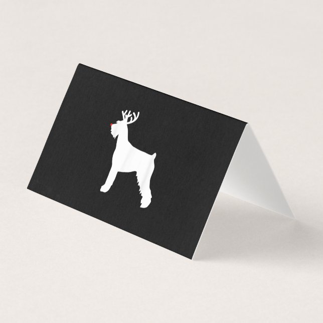 jätte schnauzer ren jul hund kort (Framsida)