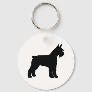 Jätte- Schnauzer (svarten) Nyckelring